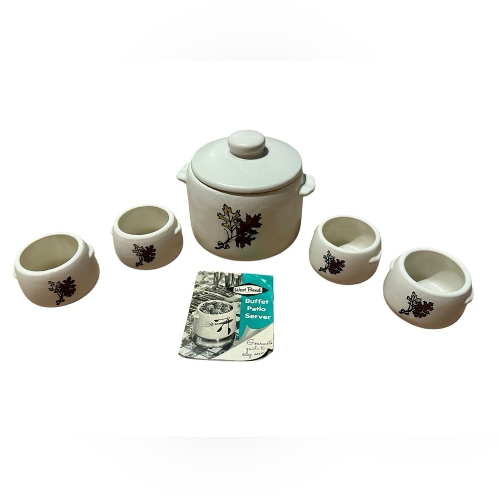 Vintage West Bend Bean Pot 5 Piece Set - Picture 8 of 15